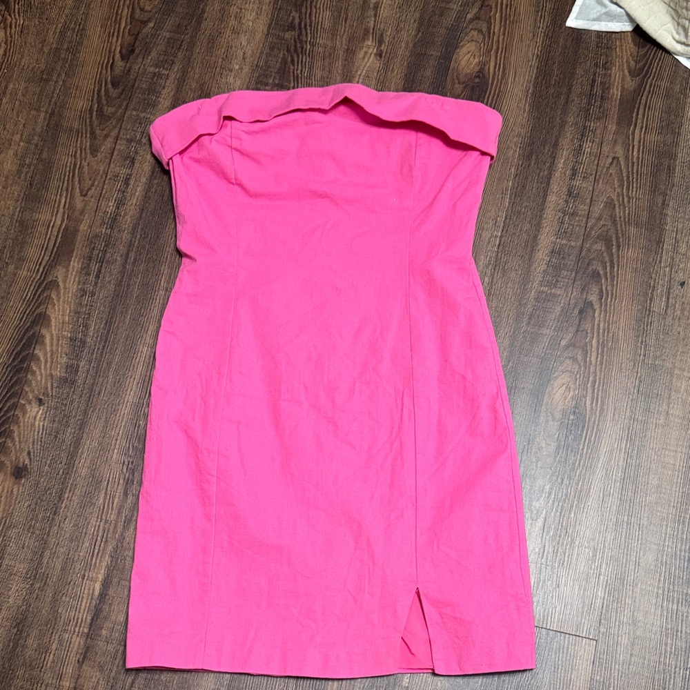 Pink Strapless Mini Dress